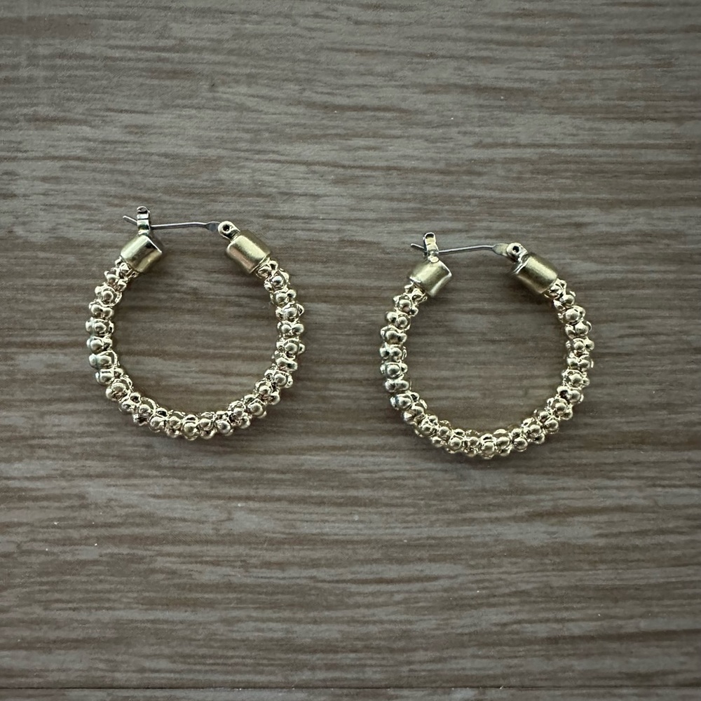 Latch Hoop Earrings (Gold Tone)